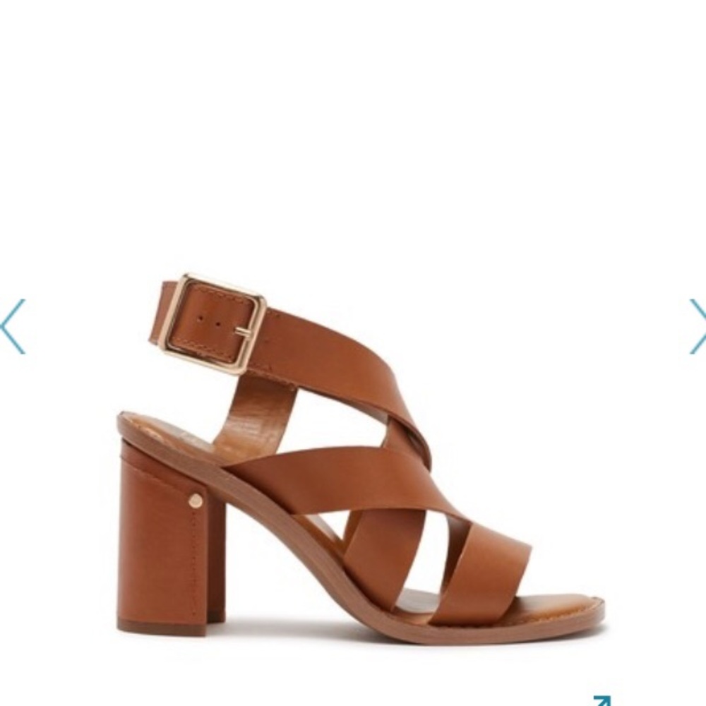 Farco Sarto brown leather block heel